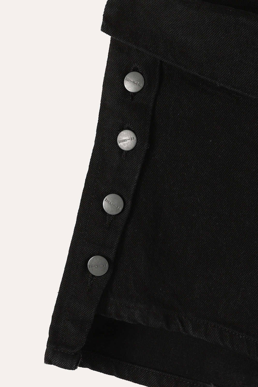 Folded Over Shorts Black