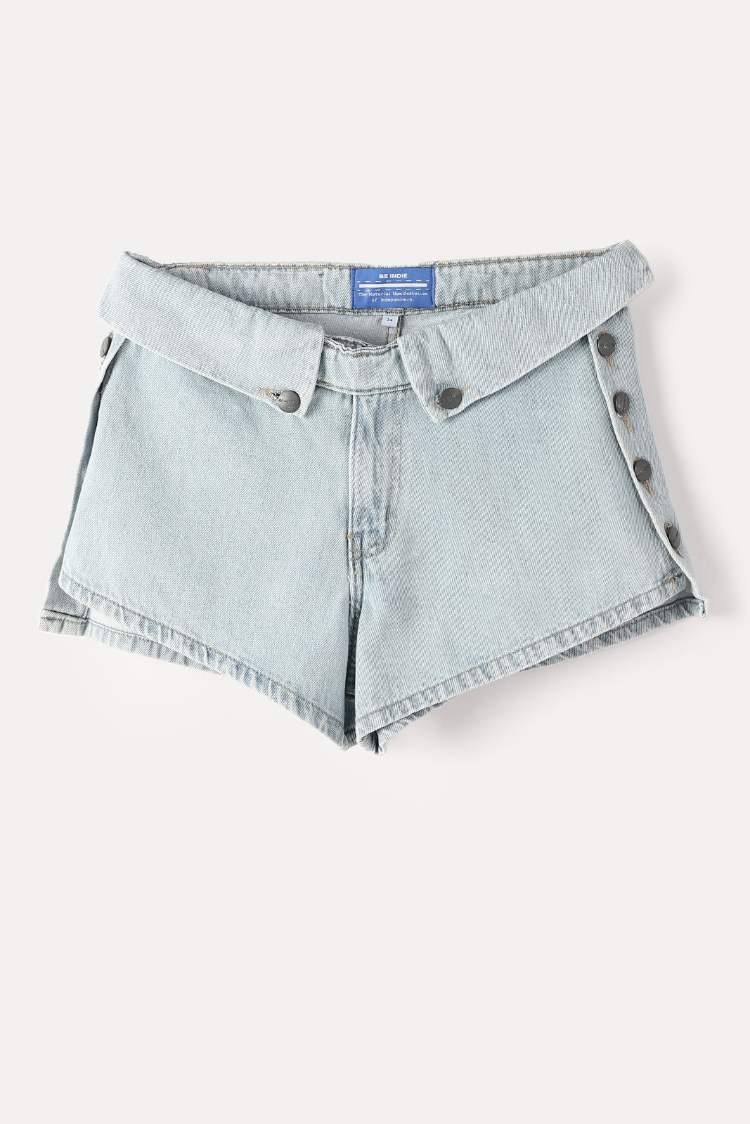 Folded Over Shorts LA Blue