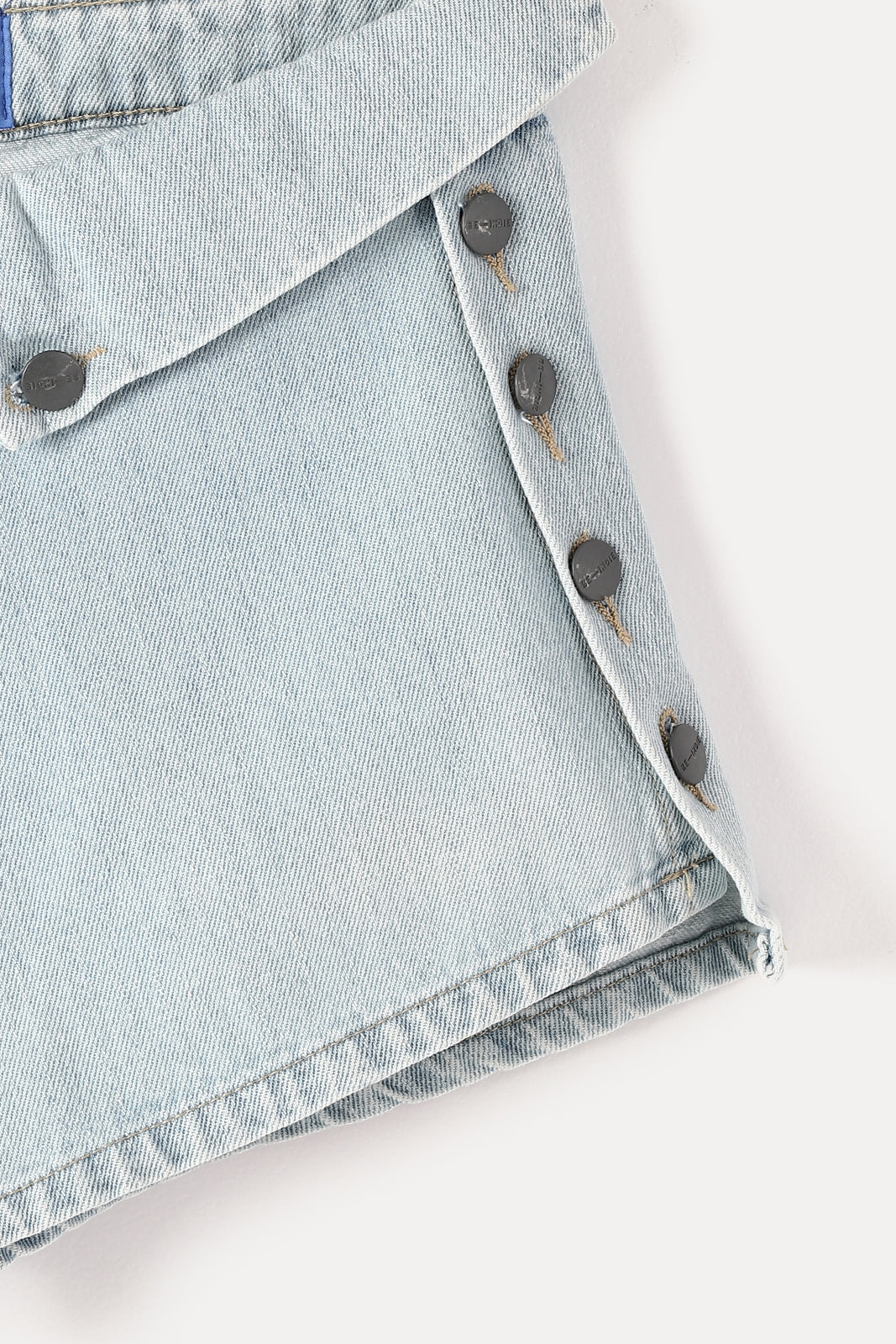 Folded Over Shorts LA Blue