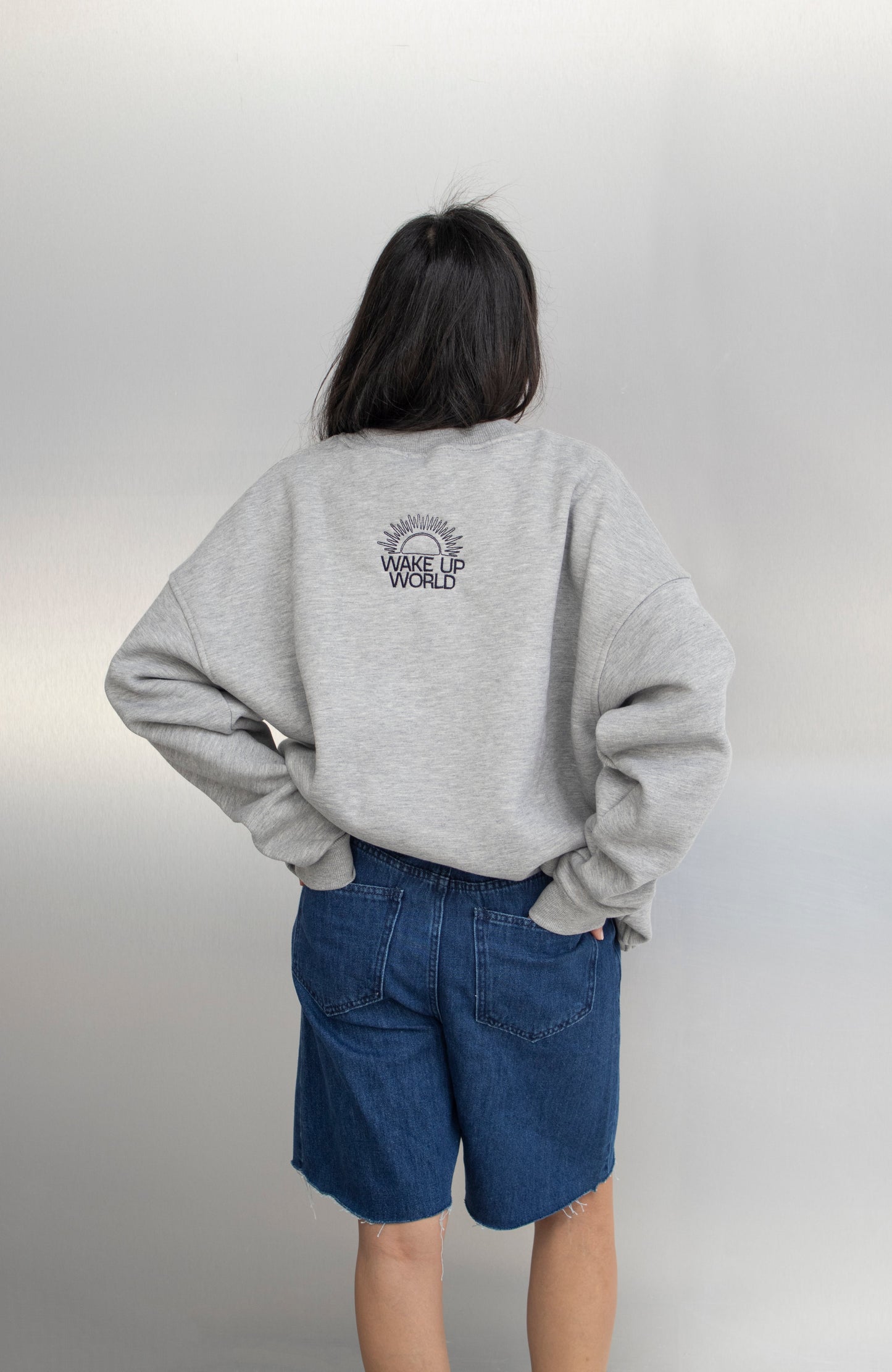 Wake Up World Crewneck