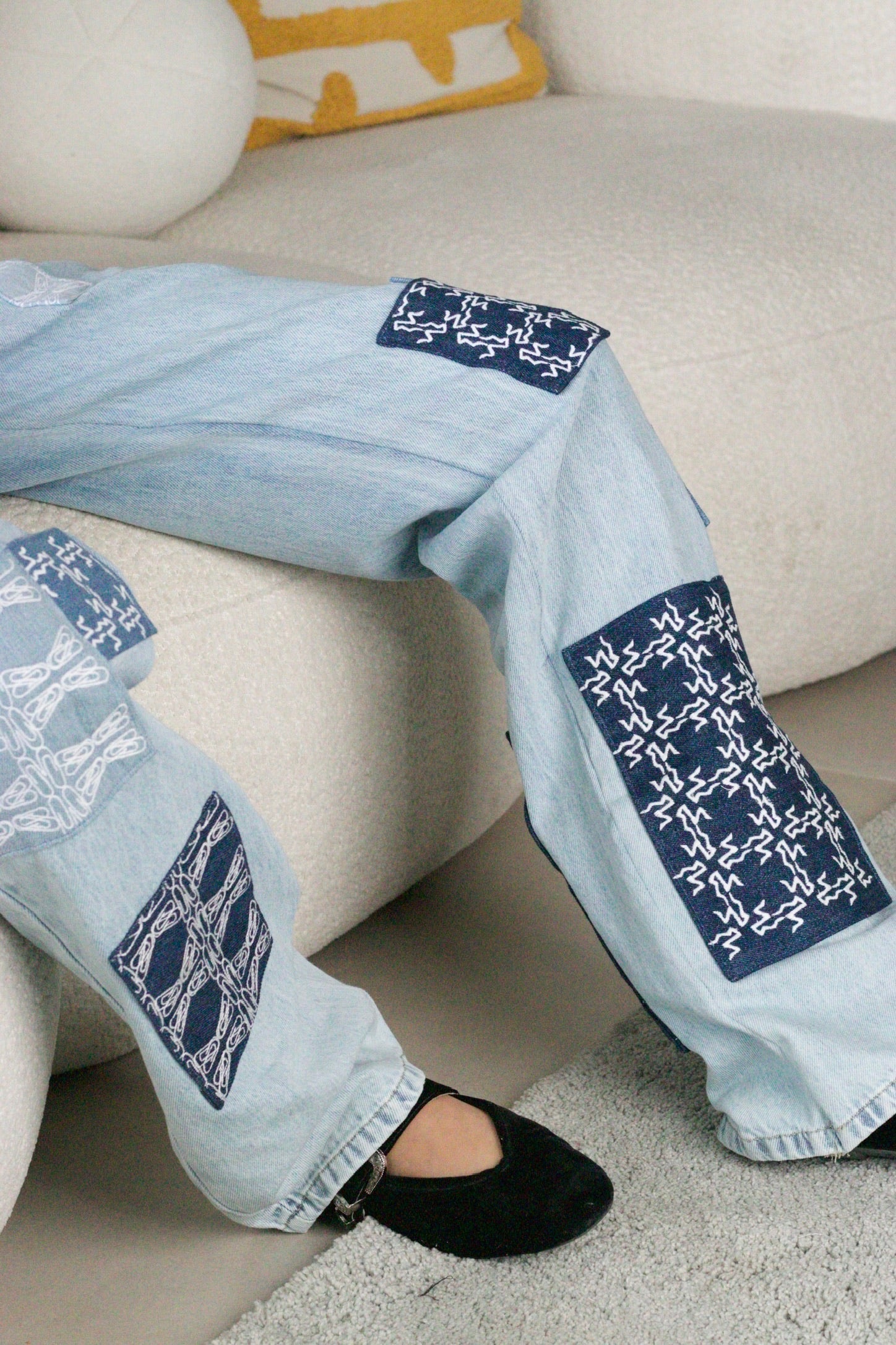 Patched Jeans