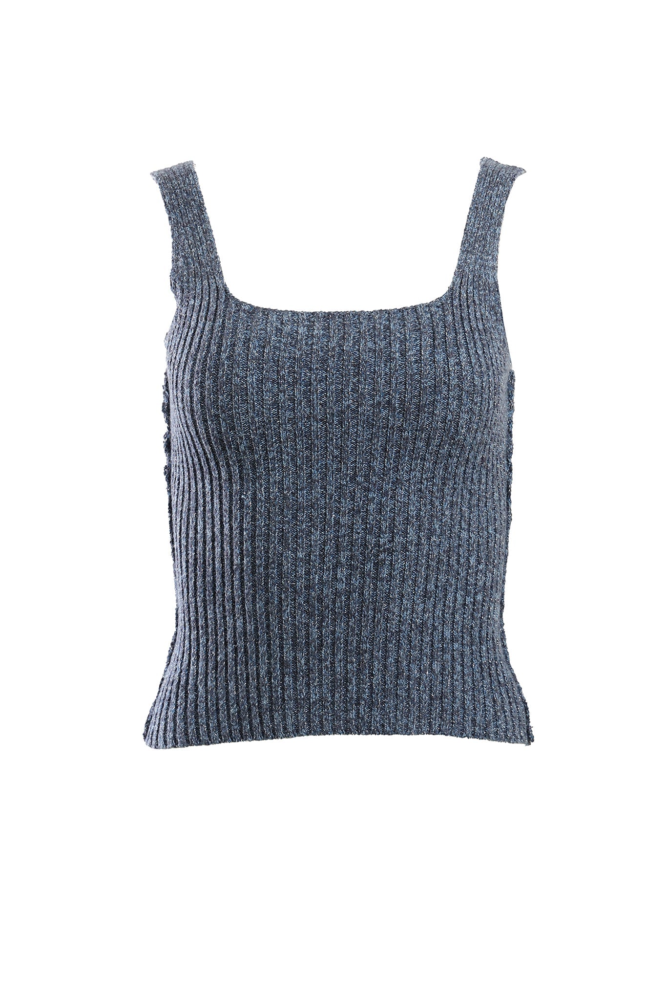 The Lurex Tank Indie Blue