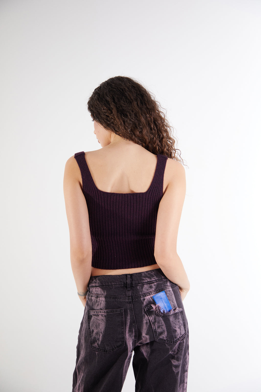 The Lurex Tank Dark Purple