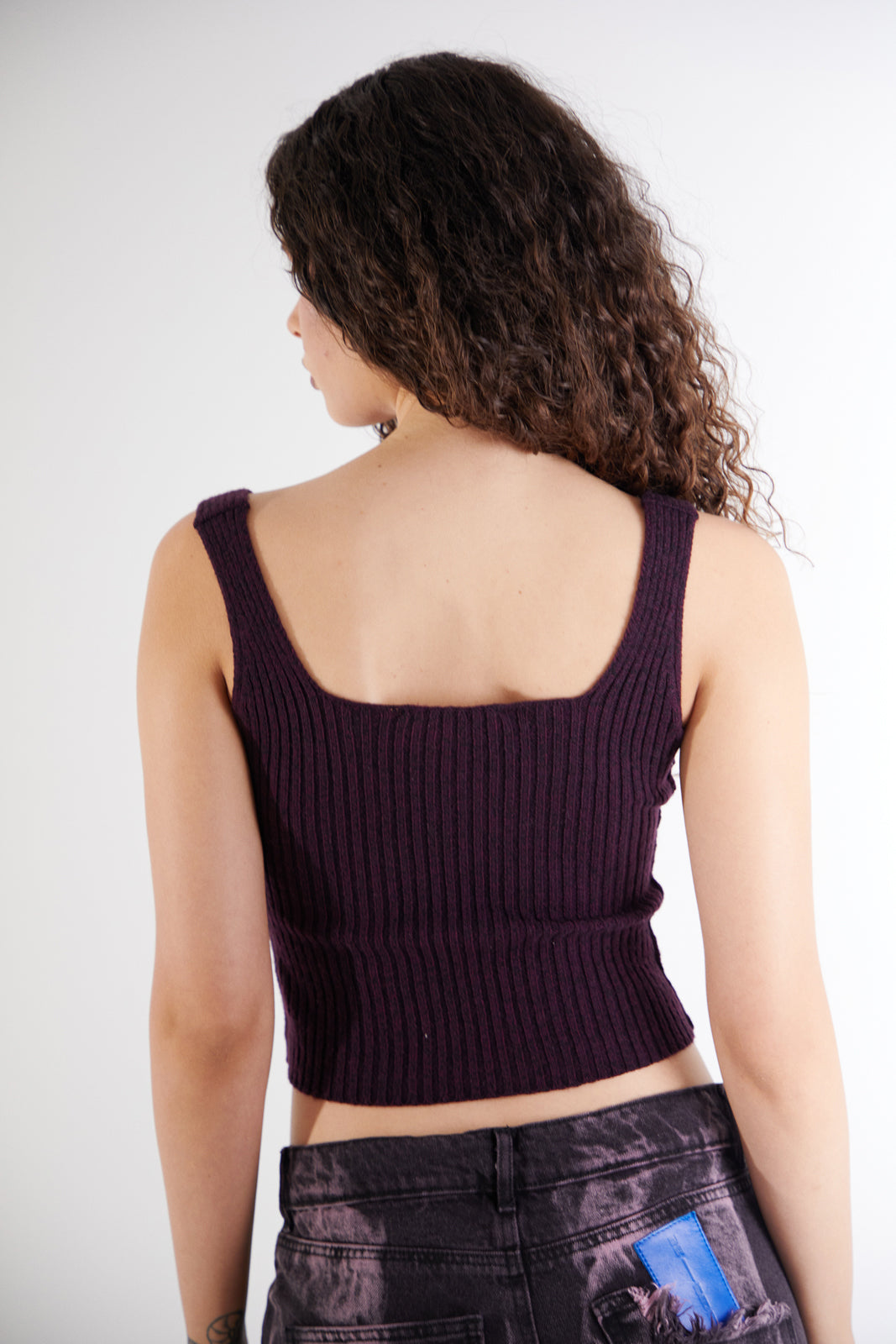 The Lurex Tank Dark Purple