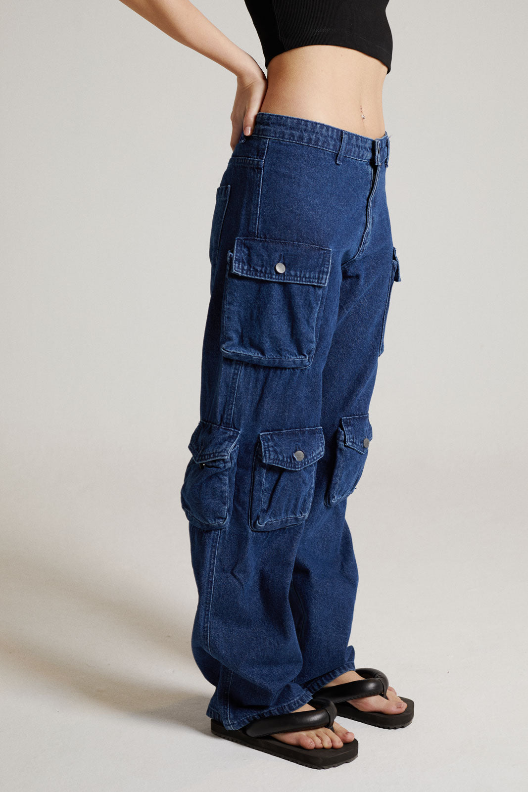 Mens Cargo Pants Navy Blue